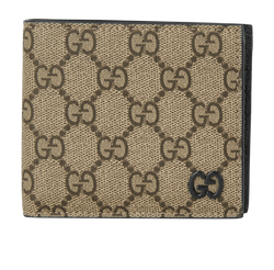 Gucci GG Supreme Wallet, Canvas, Beige/Blue, 768243, B/DB, 3*